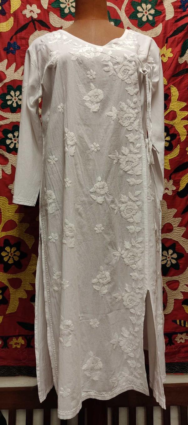 Hand embroidered cotton dress