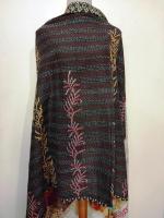 Kantha cotton shawl, India