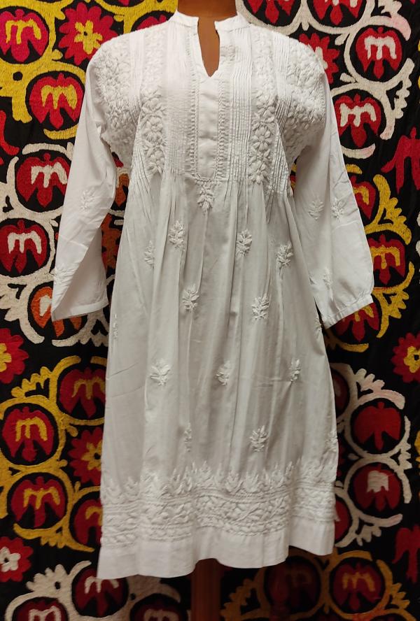 Hand embroidered cotton tunic