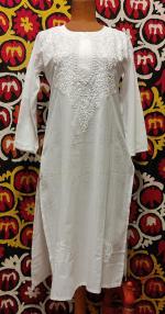 Hand embroidered cotton tunic