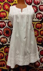 Hand embroidered cotton dress