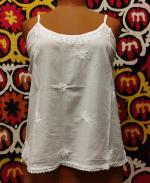 Hand embroidered cotton top
