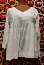 Hand embroidered cotton blouse