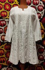 Hand embroidered cotton tunic