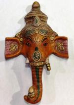 Máscara Ganesh de metal esmaltado