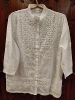 Cotton blouse with handembrodieries