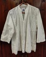 Cotton blouse with handembrodieries