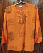 Blusa de algodón blockprint