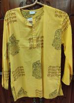 Blusa de algodón blockprint