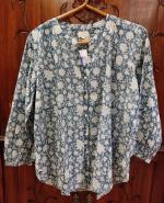 Blusa de algodón blockprint