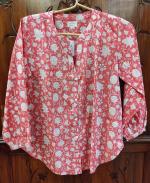 Blusa de algodón blockprint