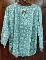 Blusa de algodón blockprint